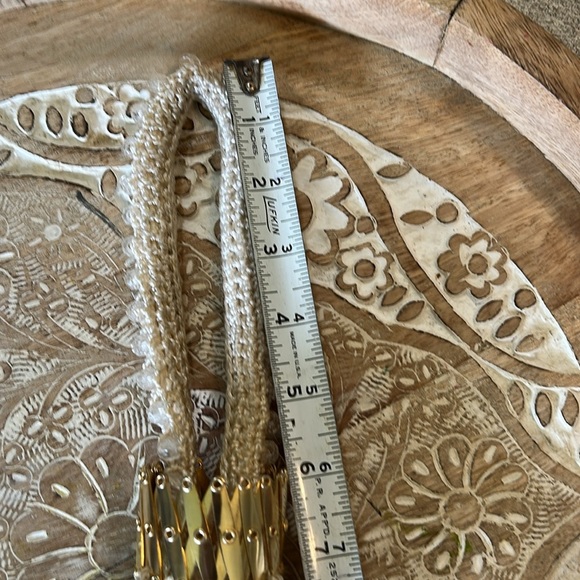 VINTAGE HANDMADE IN HONG KONG BEADED KNITED EXPANDABLE HANDBAG - Picture 12 of 12